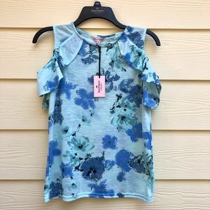 New!! Juicy Couture Ruffle-Shoulder Top